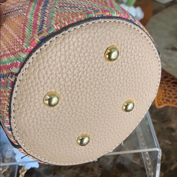 Cylindrical Woven Straw Bucket Crossbody Handbag/Shoul…Boho Chic Tassels - Picture 5 of 14